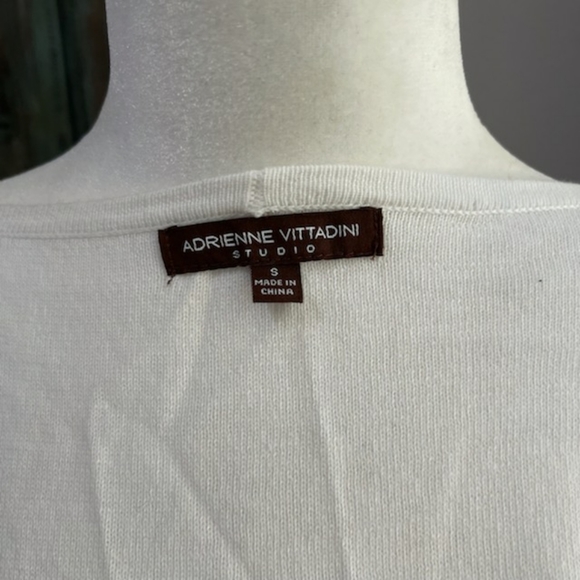 Adrienne Vittadini Studio Color Block 100% Cotton Cardigan Size Small - Picture 6 of 6